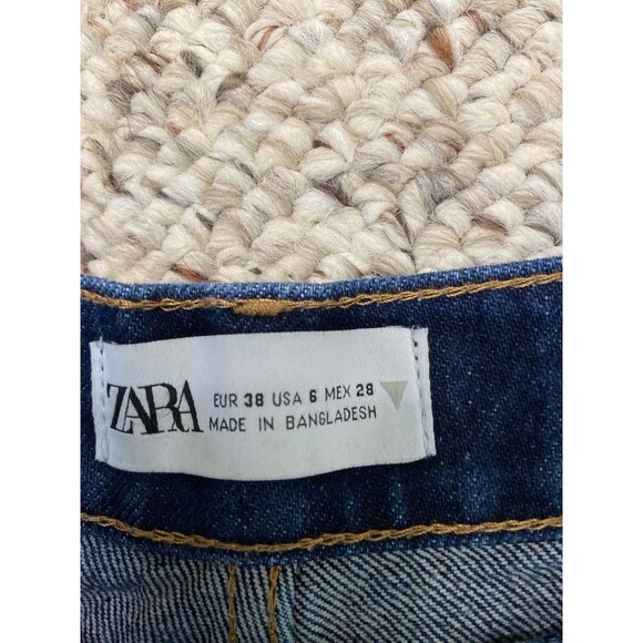 6 Zara High-Rise Button Fly Straight Leg Ankle Jeans - Picture 8 of 8